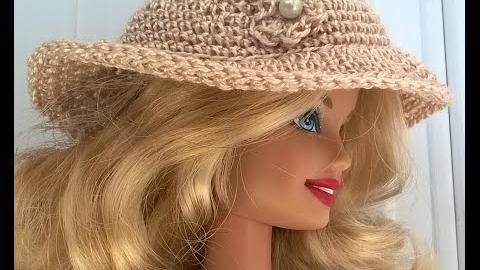 Passo a passo chapéu de crochê para barbie por Andreia Nascimento