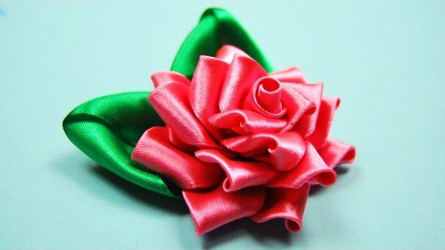 Satin Ribbon Rose Tutorial Kanzashi – NataliDoma