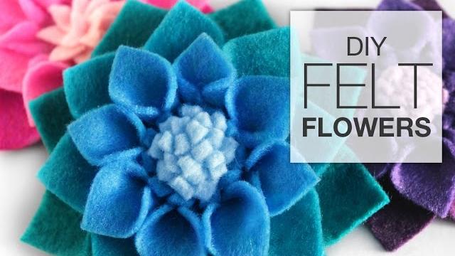 DIY Felt Flowers – No Sew Fabric Flower Tutorial  English