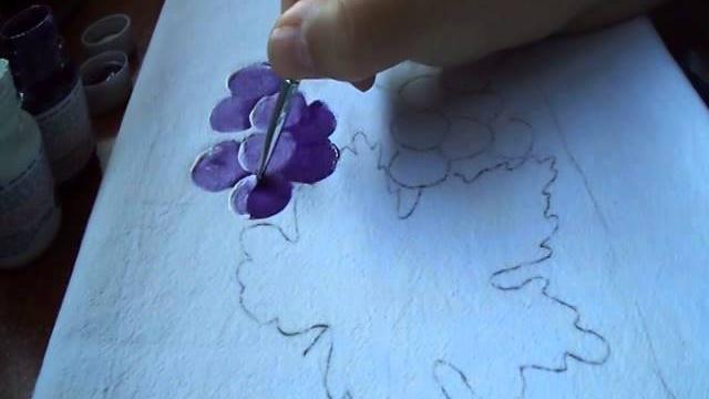 Pintura das Uvas (com violeta e branco)