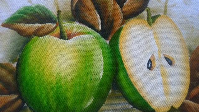Como pintar Maçãs Verdes em tecido – Arte com Marcos Pedro