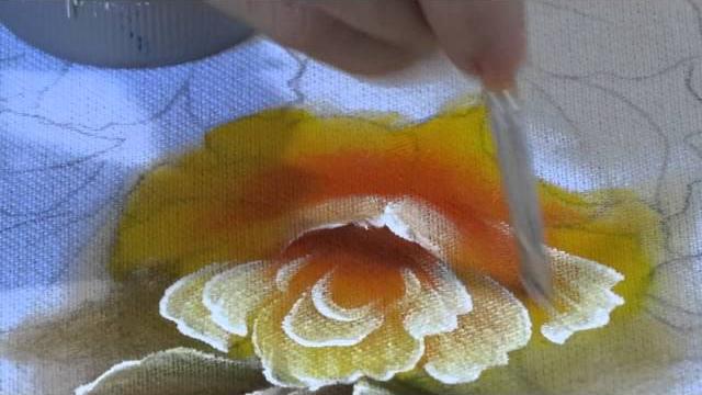 Rosas amarelas – Pintura em tecido