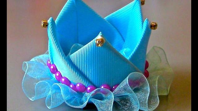 Coroa de Princesa de fitas Passo a Passo D.I.Y. Princess crown ribbons