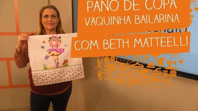 Pano de Copa Vaquinha Bailarina com Beth Mattelli