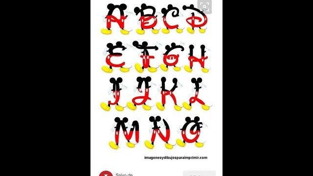 Pintando Alfabeto do Mickey