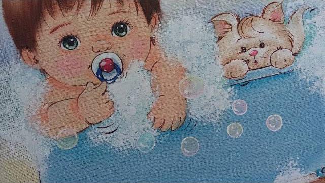 Como pintar bolhas de sabão – pinturas baby Márcia