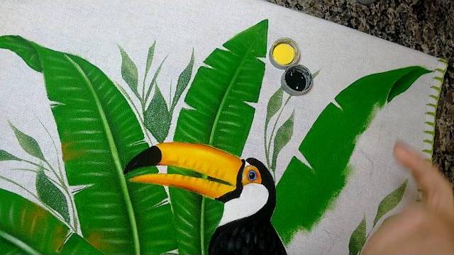Pintura de folha de bananeira
