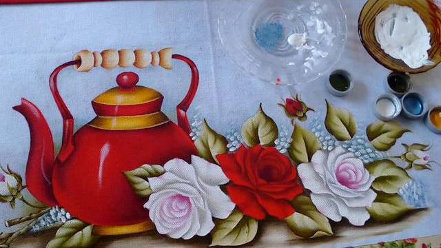 Pintando Chaleira Vermelha com Rosas Part. 3 Final – Ivanice Isabel