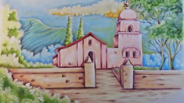 Pintando Paisagem com Igreja