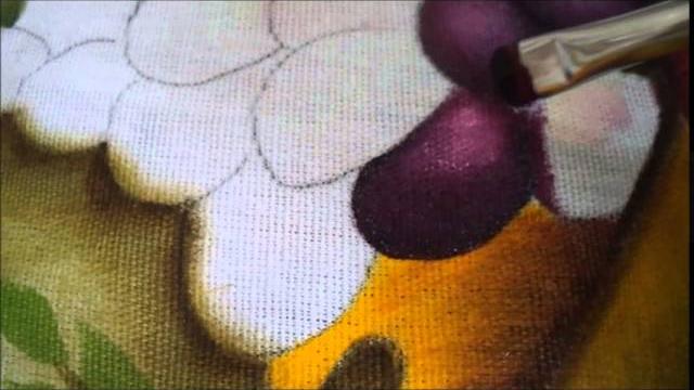 Pintura em tecido uvas Nº 1 – Nível iniciante igual ao meu