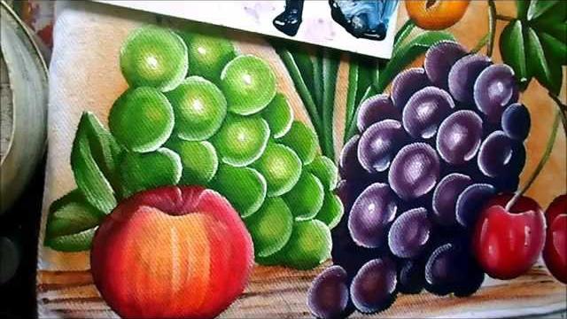 Pintando uvas de 2 cores de modo simples e fácil