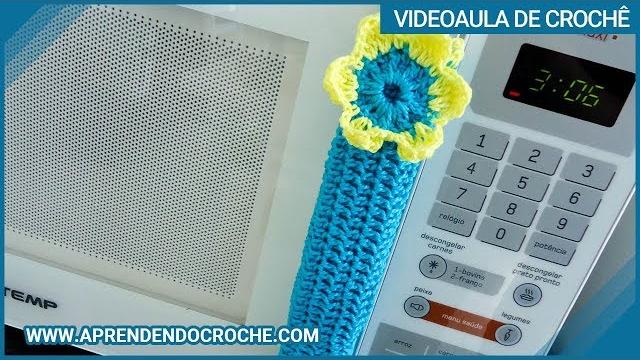 Puxador de Crochê para Geladeira e Micro-ondas