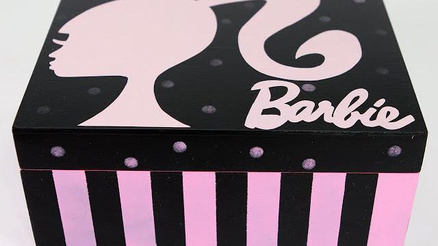 Artesanato Caixa da Barbie – Porta Bijus – Pintura em MDF