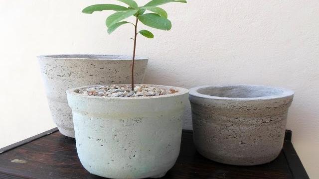 Faça você Mesmo – Vaso de Areia e Cimento Para Plantas