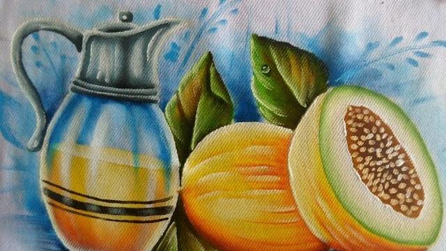 Como pintar Melões e jarra de suco