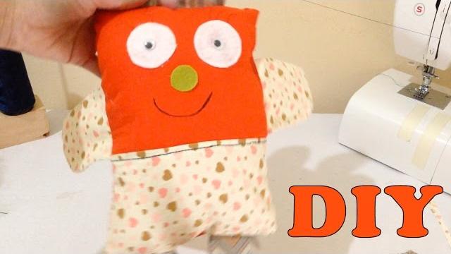 Ursinho de tecido Naninha para bebê Com Máquina de Costurar – DIY