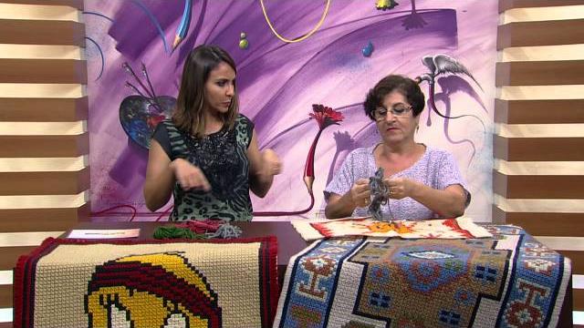 Ponto rosinha em tapeçaria – Ana Maria Sousa PT1