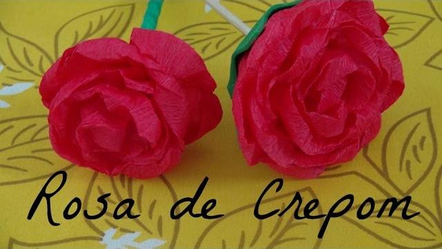 Rosa de Papel Crepom – DIY