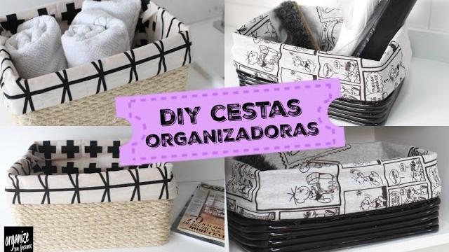 Organize Gastando Pouco: CESTAS DE CORDA E MANGUEIRA