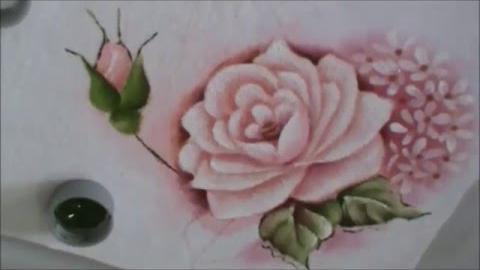 Dicas de pintura grátis – Rosas para iniciantes 2 – pintura em tecido. Cristina Ribeiro