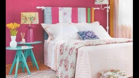 Ideias de cabeceiras para camas usando bastão de cortinas