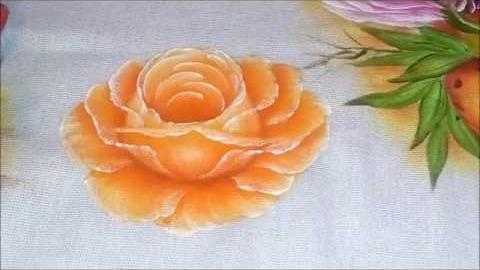 Aula de como pintar rosa na cor laranja