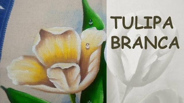 Pintando tulipas brancas em tecido – Arte com Marcos Pedro