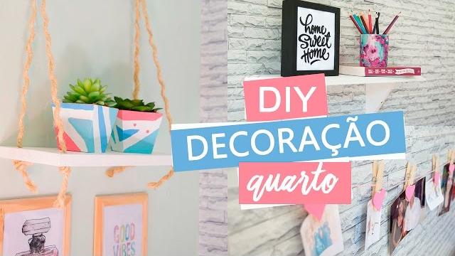 DIY – Ideias FÁCEIS e BARATAS de decoração para o quarto
