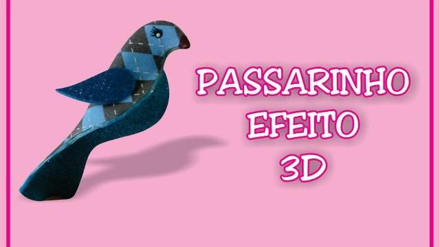 DIY – COMO FAZER PASSARINHO DE EVA COM EFEITO 3D