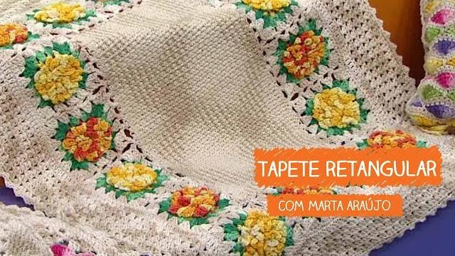 Tapete Retangular com Flores – Marta Araújo