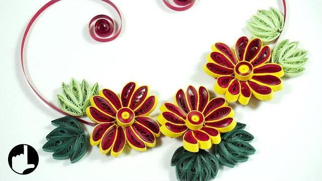 Paper Quilling: DIY Flower Design for Wall Decor