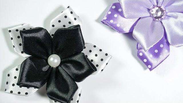 Ribbon Flowers: Ideas for dresses – DIY Tutorial by HandiWorks