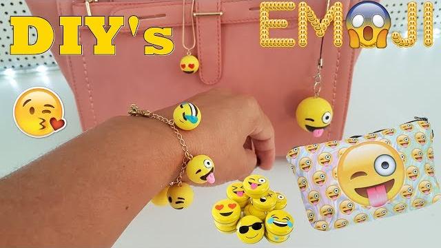 DIY’s Acessórios Divertidos Emojis, Pulseira, cordão e chaveiro