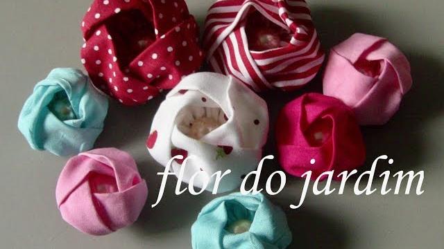 Botões de Rosas de tecido – How to Make a Fabric Pink Button