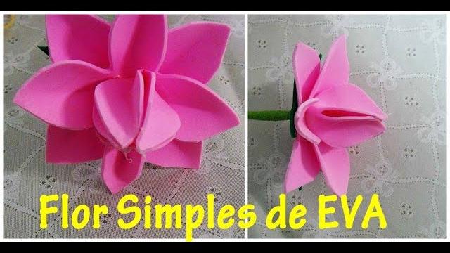 Flor Simples de EVA – passo a passo