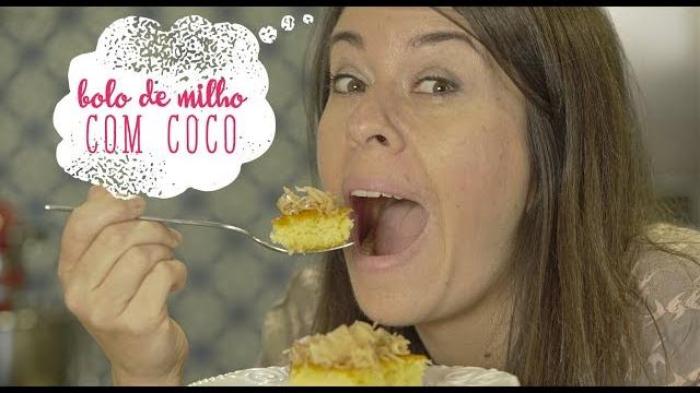 Bolo cremoso de milho com coco by Só Penso em Comida