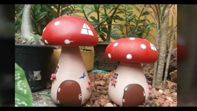 Como fazer cogumelos para decorar jardins