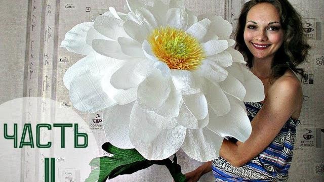 Flores gigantes – Margarida de papel crepe – Parte 2 | Cantinho do Video