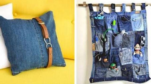 17 ideias criativas para reutilizar jeans Velhos