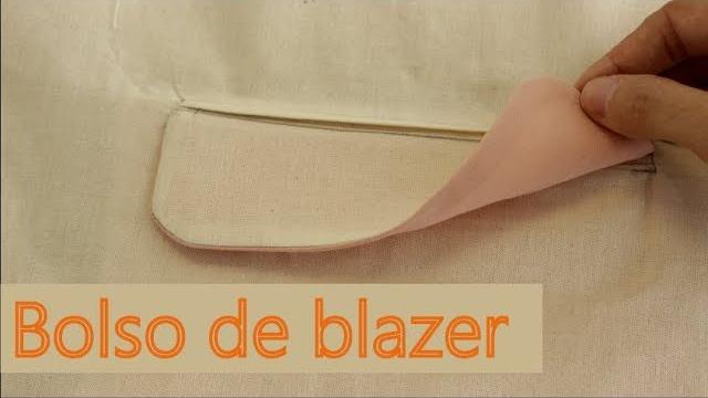 Como fazer bolso de blazer/terno (bolso embutido com aba)