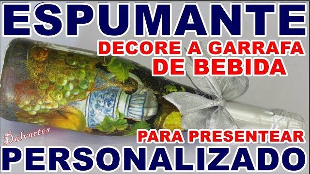 GARRAFA DE BEBIDA PERSONALIZADA PARA PRESENTE ( CHAMPAGNE)