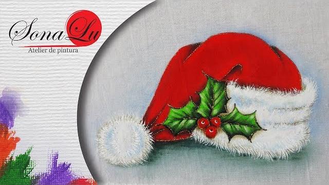 Gorro do Papai Noel – Pintura em Tecido por Sonalupinturas