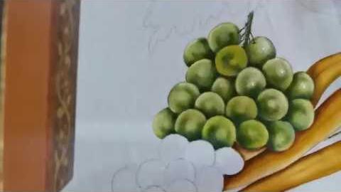 Uvas verdes – Pintura em tecido Ana Ferrante