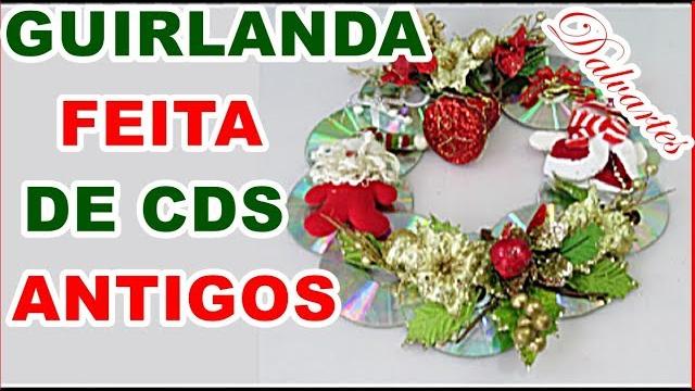 GUIRLANDA FEITA DE CD ANTIGOS