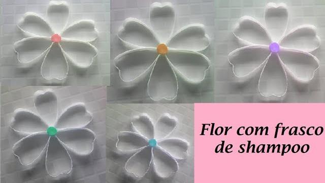 Diy – Flor com frasco de shampoo – Reciclagem