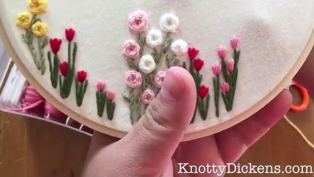 Bordado à mão: Como bordar rosas usando bastidor – Tutorial
