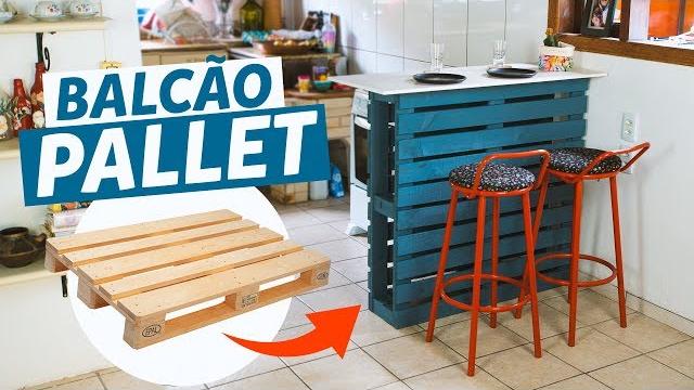 DIY – COMO FAZER BALCÃO DE PALLET (FÁCIL)