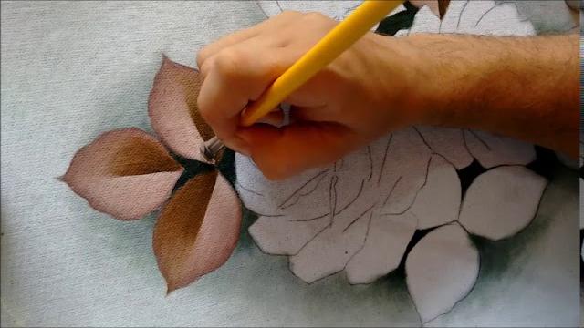 Folhas secas – Pintura em Tecido por Roniel Coimbra