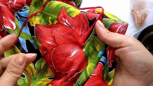 Almofada 3D com tecido de chita
