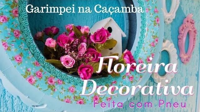 Floreira Decorativa Feita com Pneu – Garimpei na Caçamba